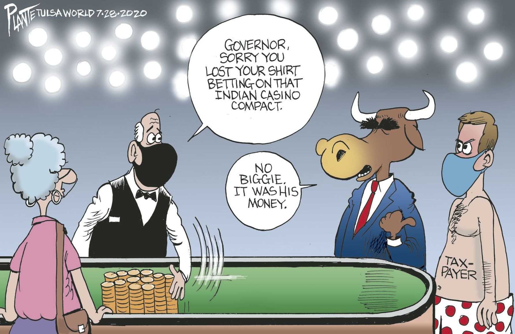 Bruce Plante Cartoon:Riverboat Governor